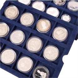 'The Royal Family Commemorative Coin Collection', set of thirty-six silver proof coins, various countries and denominations, boxed