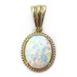  9ct gold (tested) opal pendant  
