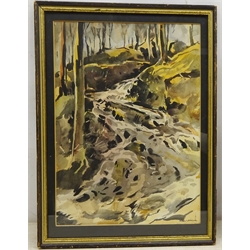  Fred Lawson (British 1888-1968): Woodland Landscape, watercolour signed 38cm x 25cm  