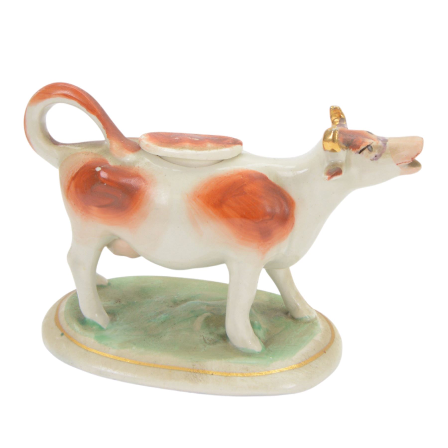 Collection of 19th century and later cow creamers, including three black glaze examples, two mottled brown examples etc  