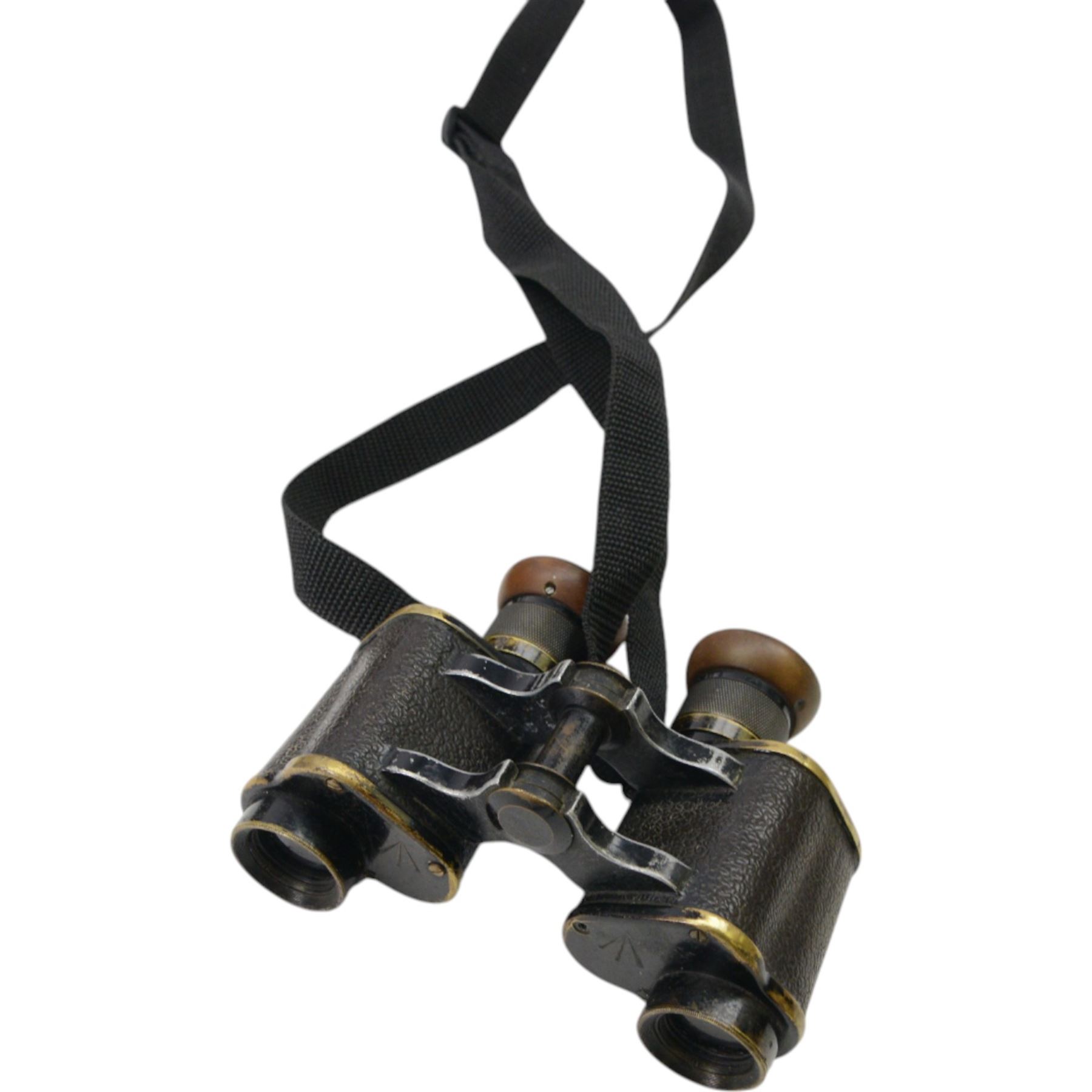 WWI Ross London binocular prismatic No.2 MK II magnification 6 binoculars, together with Aitchison London binocular prismatic No.3 Mark I maginification 6 binocular and two other cased pairs of military field binoculars   