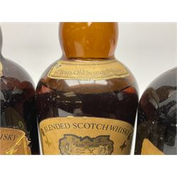Four bottles of Alander Dunn & Co blended whisky, three for George Skelton and one for Jamie West Clark, of various contents and proof 