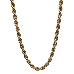  9ct gold rope twist necklace, hallmarked  