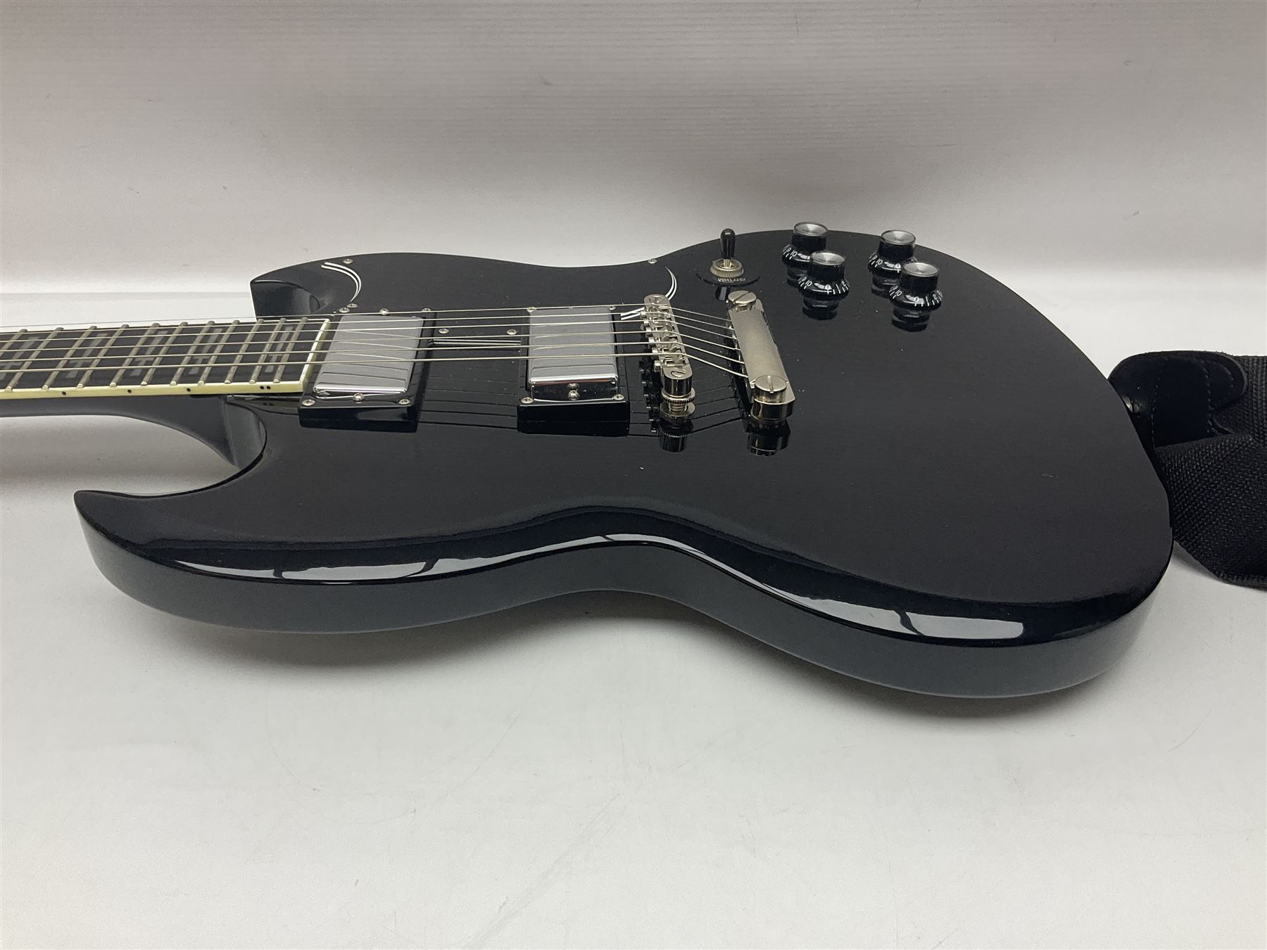 2015 Epiphone limited edition Tony Iommi signature SG Custom electric guitar, serial no.1506201270, L101cm; in cardboard delivery box with authenticity folder containing certificate and photograph of Iommi.