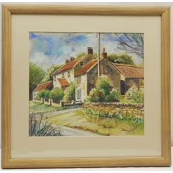 Penny Wicks (British 1949-): 'Lockton Cottages', pastel signed, titled verso 27cm x 30cm