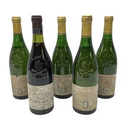 Domaine des Rozets, 1989, Chateauneuf du Pape, 75cl, 13% vol, four bottles together with further 1985 bottle, 75cl, unknown proof (5)