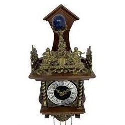 20th century weight driven Dutch Zaanse wall clock.