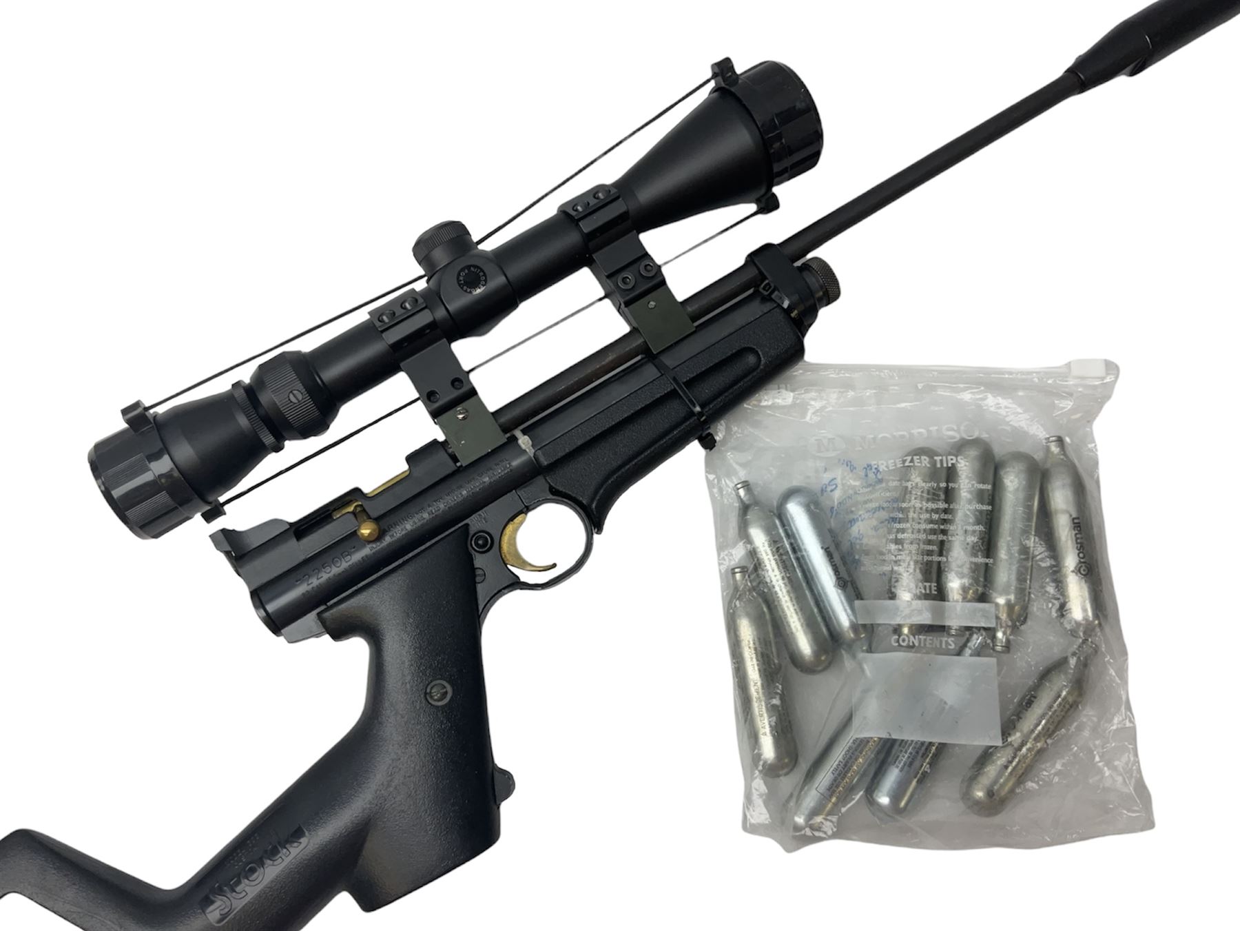 Crosman Air Guns Model 2250B .22 CO2 air rifle, with sound moderator