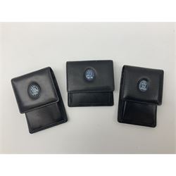 Lladro Collectors Society items, comprising of The Will to Create book, two candle holders; Sailing the Sea no 17665, Dolphins at Play no 17666, Plaque Bringing Us Together, key fob, leather wallet and a members joining pack with plaque, all in original boxes  