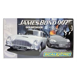Scalextric James Bond 007 set, c1254 with Aston Martin DB5 Goldfinger car and Aston Martin DBS Casino Royale car, in original box