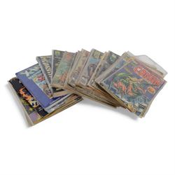 Eighteen Marvel and Curtis Conan the Barbarian comic books, spanning years 1974-1995, comprising 'Conan Classics' #1, #5, #6, #10, #11, 'Conan The Barbarian' issue #42, nine issues of 'The Savage Sword of Conan the Barbarian' issues #1, #2, #4, #9, #16, #21, #22, #24, and one other, 'Super Special The Savage Sword of Conan' and two 'Savage Tales featuring Conan The Barbarian', together with Curtis 'The Rampaging Hulk' #5, 'The Essential Hulk' vol.1 #1-6, X-Men Masterworks Vol. 1, 'Ghost Rider' direct edition, 'The Incredible Hercules', 'Strange Tales Featuring Warlock' #178, 'The Deadly Hands of Kung-Fu #29 and Marvel Graphic Novel 'Dreadstar' no. 3 (26)