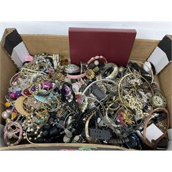 9ct gold pendant/charm and a large collection of costume jewellery including bracelets, bangles, necklaces, earrings and wristwatches etc 