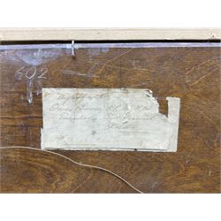 Owen Bowen (Staithes Group 1873-1967): 'Nightfall' - Driving the Flock, oil on panel signed 28cm x 42cm 
Provenance: private collection, purchased 'A Passion for Paintings - The Yorkshire Collection of Claire & Bert Rendall', Pannett Art Gallery, Whitby 2013. Herbert Rendall (1927-2007) was a prodigious collector of Yorkshire artists.