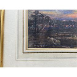 Rowland Henry Hill (Staithes Group 1873-1952): Sunset, watercolour signed and dated 1930, 24.5cm x 30.5cm 
Provenance: private collection, purchased David Duggleby Ltd Whitby 14th September 2004 Lot 110; with Phillips & Sons of Cookham 1985