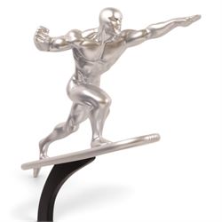 Bowen Designs Silver Surfer painted statue, together with a Kotobukiya Collection Marvel Studios Silver Surfer Fine Art Bust, both boxed
