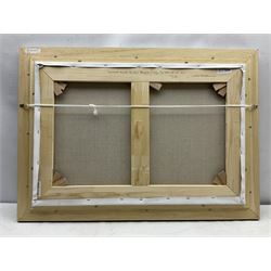 James Miller (British 1962-): Big Class Yachts 'Downwind towards the mark Tuiga and Mariquita - The Westward Cup 2010', oil on canvas signed, titled verso 49cm x 74cm 