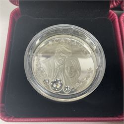 Eleven Royal Canadian Mint fine silver twenty dollar coins, including 2016 'A Royal Tour', 2017 'A Platinum Celebration', 2018 'A Nation's Mettle The Dieppe Raid', 2019 'Give Peace A Chance 50th Anniversary' etc, all cased with certificates