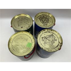 Bells, Scotch whisky, in seven Wade ceramic decanters, comprising two Christmas decanters 1990 and 1991, 60th birthday of Queen Elizabeth II decanter, Golden Wedding anniversary of the Queen and the Duke of Edinburgh decanter, Birth of Princess Beatrice decanter, Birth of Princess Eugenie decanter and Queen's mothers, together with Bells, blended Scotch whiskies, three miniatures in Wade ceramic decanters, various contents and proofs