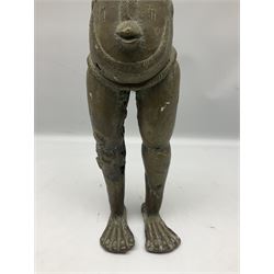 Benin bronze figure, H95cm