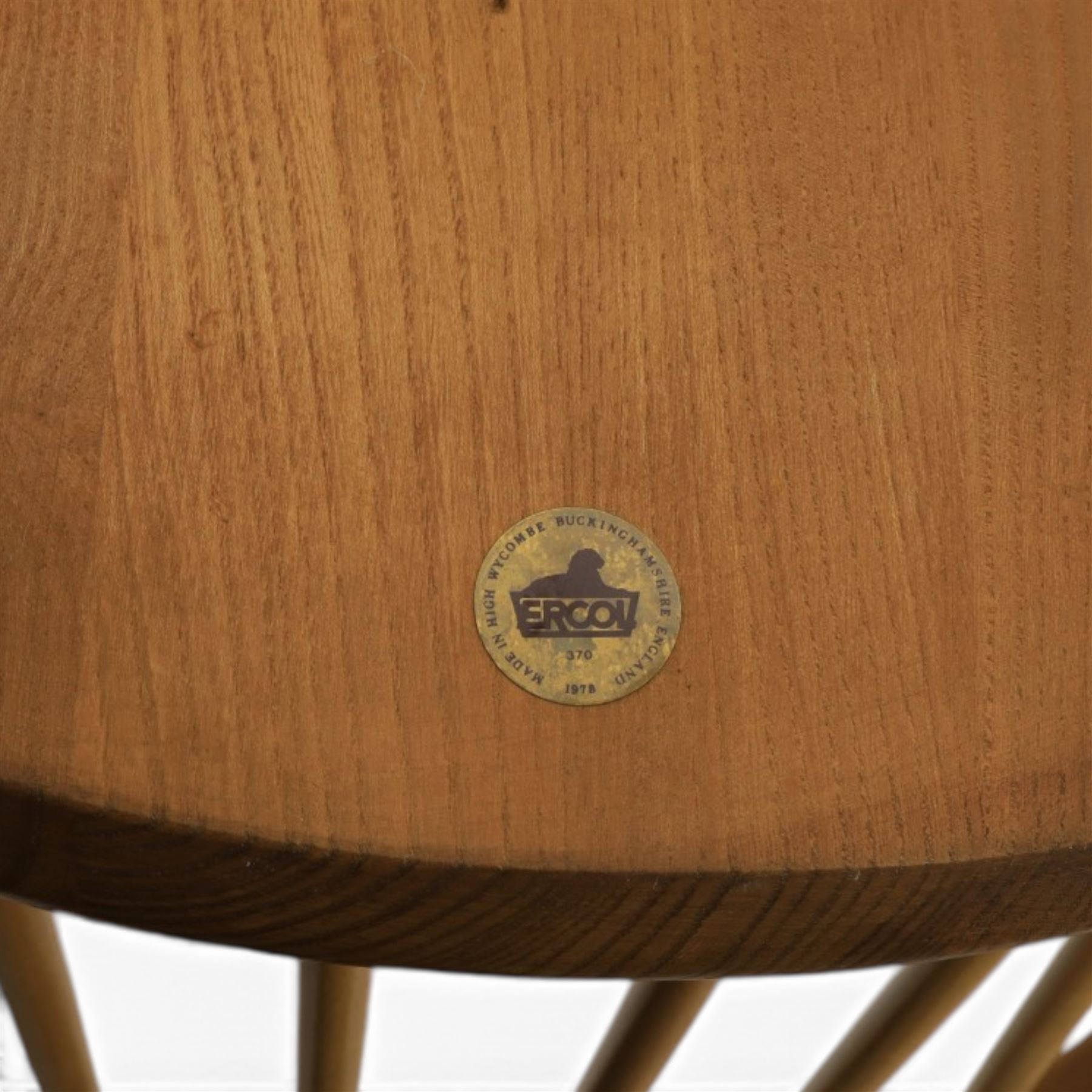 Ercol - set of four light elm chairs, comprising two 'Quakers' and two 'Windsor' chairs