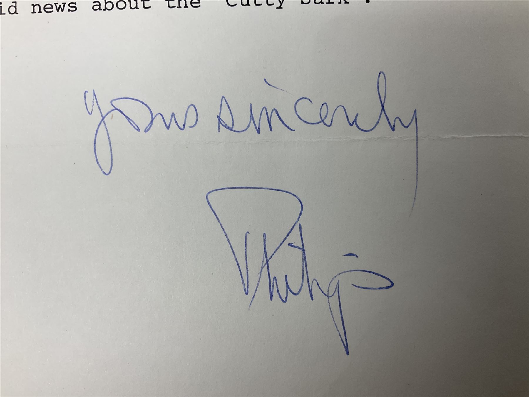 HRH Philip Duke of Edinburgh - typed letter on Edmonton Plaza Hotel Canada headed notepaper dated 5th August 1978 acknowledging receipt of a letter regarding Falklands Islands relics and postponement of an interview; signed 'Yours Sincerely Philip'