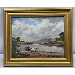 Don Micklethwaite (British 1936-): Whitby From Bog Hall, oil on canvas board signed 21cm x 27cm