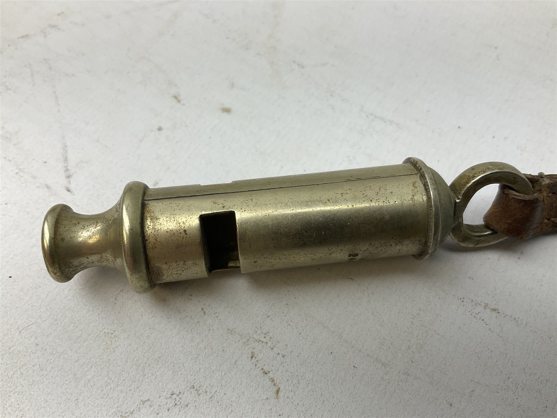 Three J Hudson & Co Birmingham military whistles, dated 1915, 1916, 1923