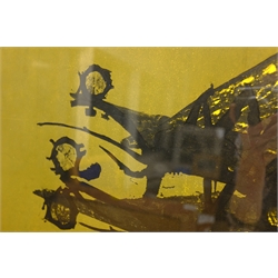  Tadek Beutlich (Polish/British 1922-2011): 'Two Fighting Insects', woodcut signed, titled and numbered 4/24 in pencil 56cm x 81cm  