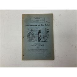 Military interest - Pair of SOE wire cutters by H Brindley; Needle dagger with triform blade 15.5cm; Iron key with secret message compartment; ‘Pill box’ telescope; Wire cutters; Field Engineering and Mine Warware pamphlet No. 7, Booby Traps (6)