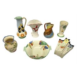 Group of Art Deco ceramics, comprising W