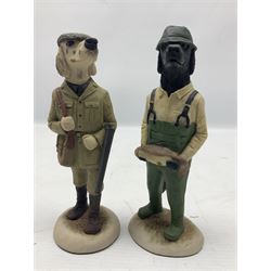 Ten Robert Harrop figures, comprising The World of Roald Dahl Mr Twit RD04 and The BFG RD03, boxed, The Camberwick Green Collection limited edition Mrs Honeyman CG04, The Mayor CGL04 and The Mayor and Philby in the Memorial Car CG68, The PG Chimps Collection Dolly PG003, boxed, Andy Capp by Reg Smythe Andy Capp AC01 and Flo AC02, boxed, and Country Companions English Setter CC21 and Flat Coat Retriever Fisherman CC13, boxed