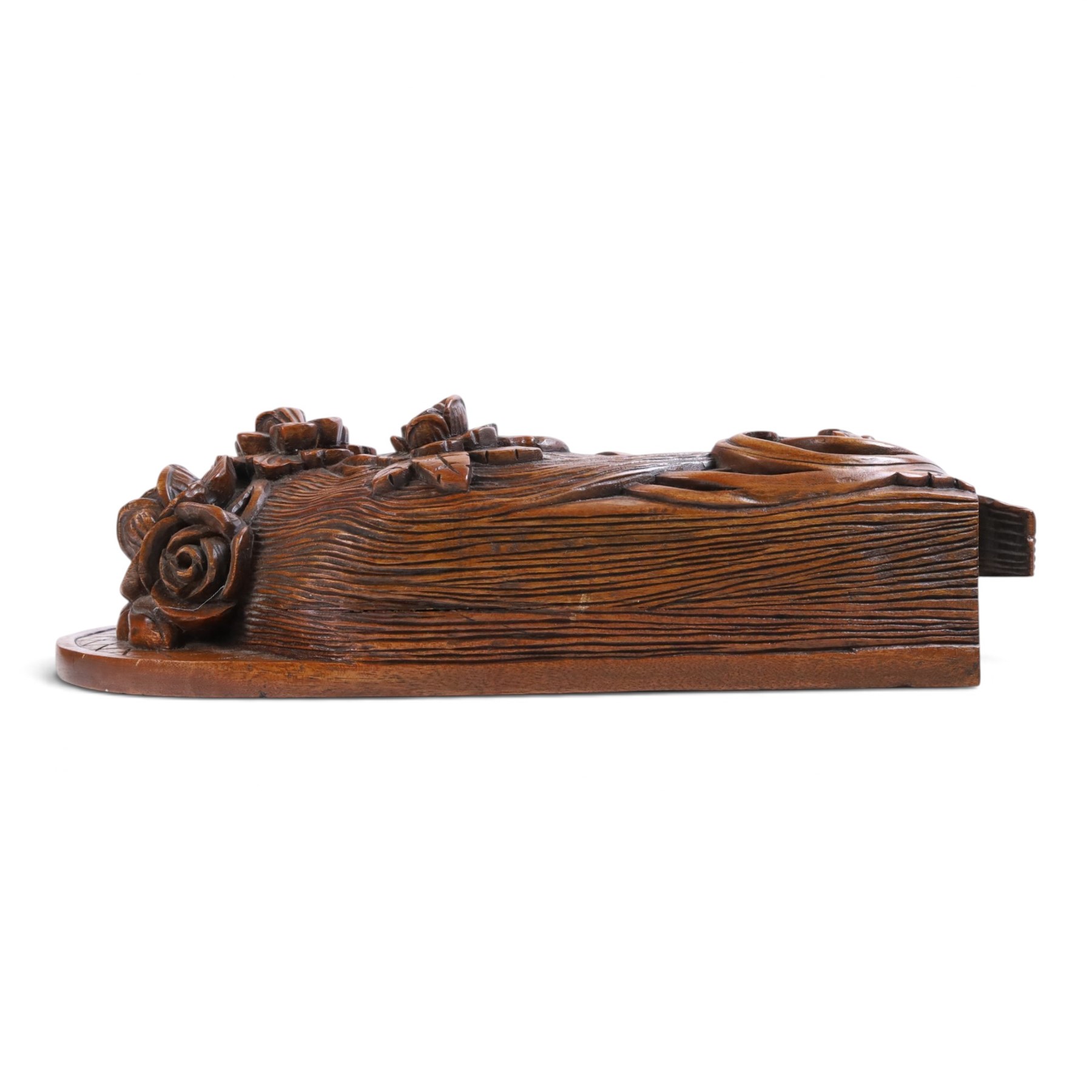 Art Nouveau style wall hanging,  carved as a woman holding a flower, H55cm