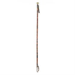 19th century library longarm or book picker, the cane with simulated finish, the brass top...