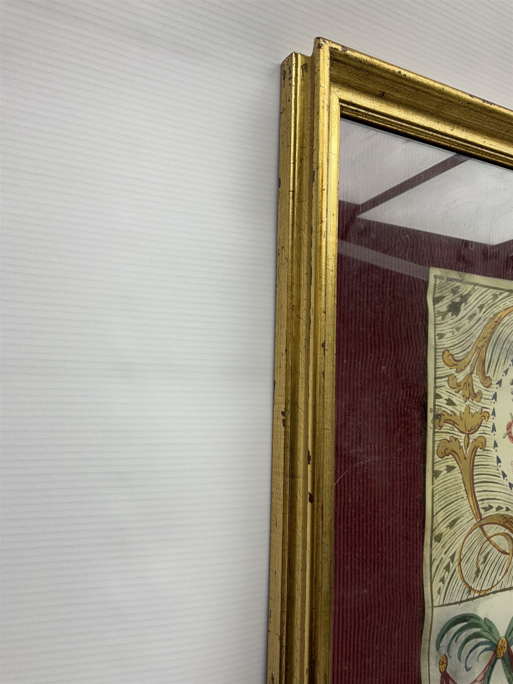 Large 18th century framed and glazed Indenture for King George III to George Rivers, Lord Rivers of Straths Saye, including frame H92.5cm L107.5cm
