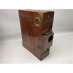 19th Century 'Empire cinematograph camera No.3, Manufactured by W.Butcher & Sons ltd'  in a wooden box with hinged handle 