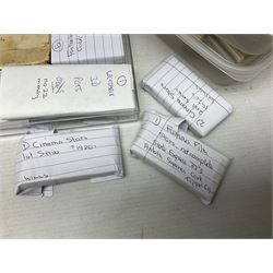 Quantity of mostly cigarette cards, housed in ring binder albums and loose, by Ardath, W.D. & H.O. Wills, John Player & Sons, The American Tobacco Co etc, including famous film stars, cinema stars, wild birds, poultry, dogs etc and various books or catalogues relating to cigarette card collecting, in one box