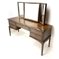 PGS Stag minstrel dressing table, one long and four short drawers, square tapering supports 