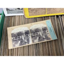 Collection of Victorian and later stereoscopic views, including local Scarborough scenes and mountaineering scenes, together with seven stereoscope viewers, including one viewer and some views by Underwood & Underwood