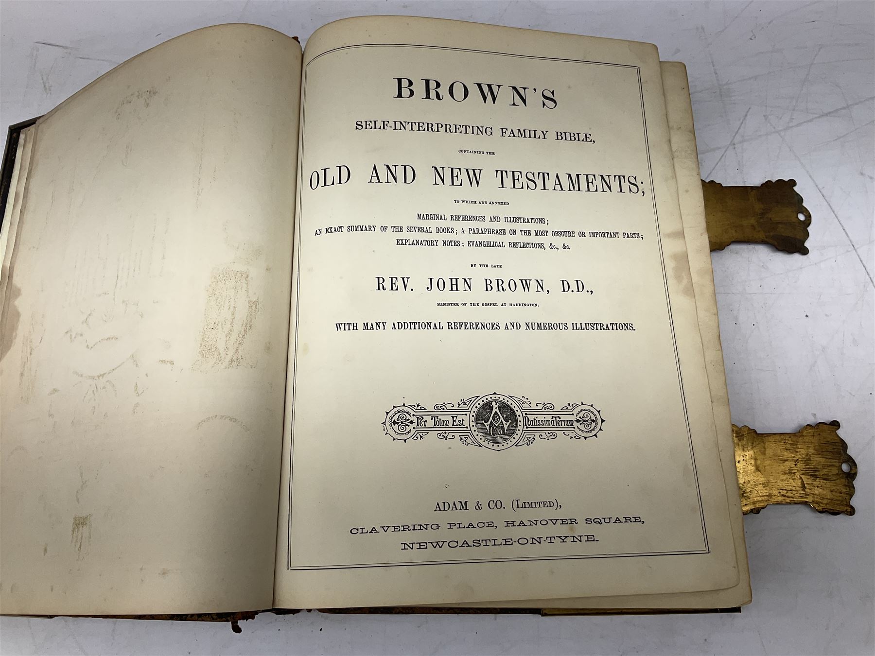 Brown's Self Interpreting Family Bible, The Holy Bible Old & New Testaments by Reverend John Brown, with coloured plates