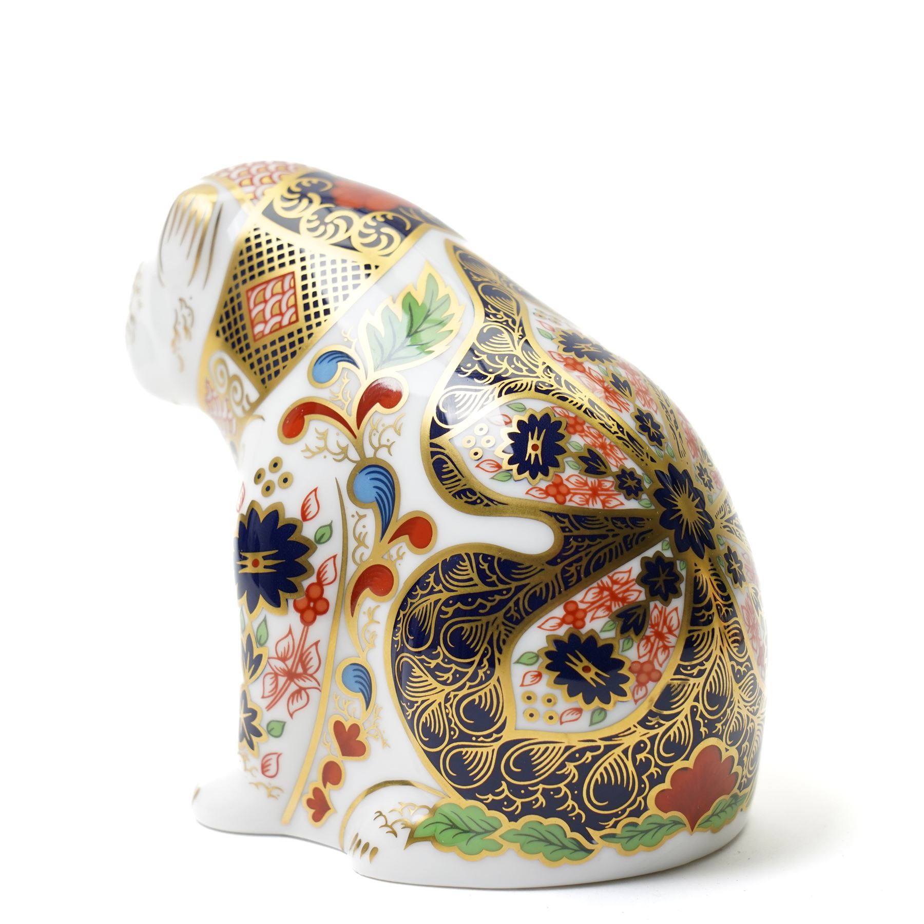 Royal Crown Derby Beaver and Bulldog paperweights, each with gold stopper, boxed (2)