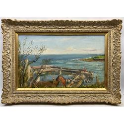 William Arthur Laurie Carrick (Scottish 1879-1964): View over Stonehaven Harbour, oil on board signed 34cm x 55cm