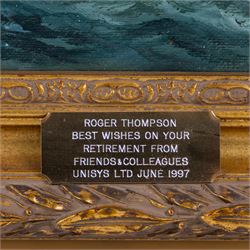 Keith Baldock (Grimsby Contemporary): Steamer Black Watch at Sea, oil on canvas signed 50cm x 75cm 