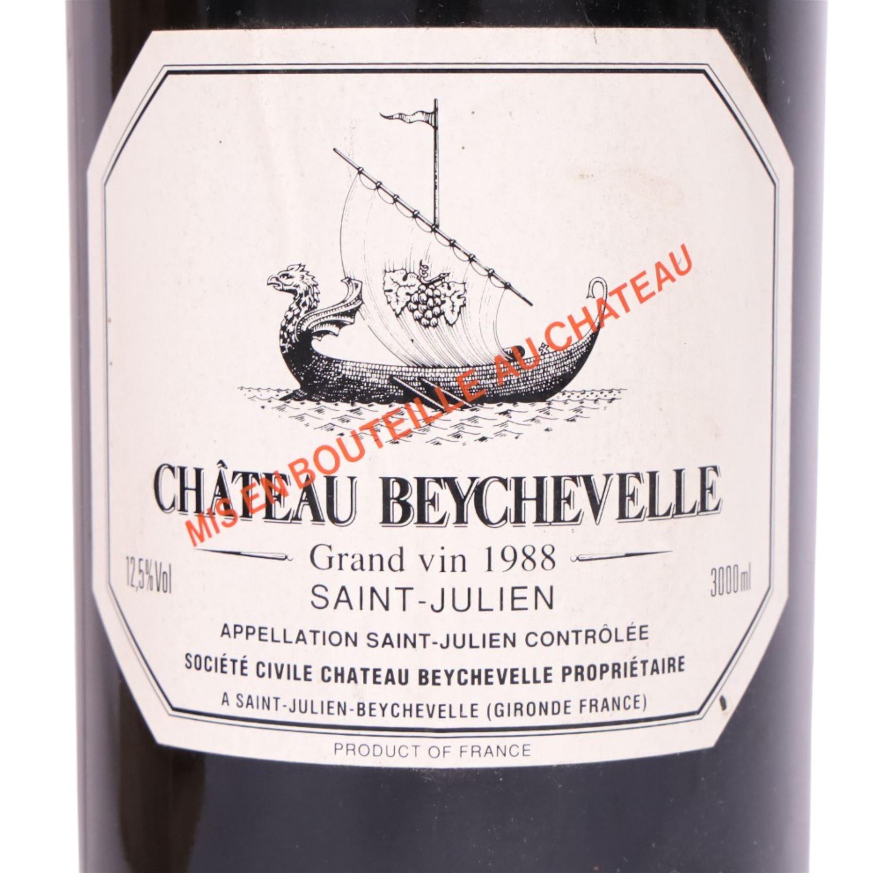 Chateau Betchevelle, 1988, Saint Julien, double magnum, 12.5% 3000ml 