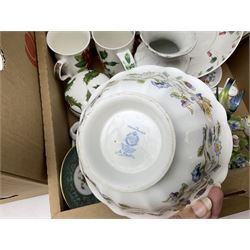 Wedgwood Etruria & Barlaston jug, Minton Brocade saucer, Japanese stoneware coffee service for six, other ceramics to include Portmeirion, Royal Worcester, Villeroy & Boch etc, in four boxes
