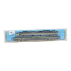 Collection of N gauge model railway locomotives and rolling stock, comprising Atlas, Roundhouse, Life Like and Bachmann examples, including Bachmann no.46612 Crane & Boom, Atlas no. 2102 EMD E8 diesel locomotive, Life-Like no. 7843 GP38 Union Pacific engine and Atlas no. 42042 RS3 Norfolk & Western locomotive, all boxed 