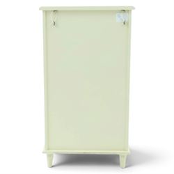 Laura Ashley - 'Clifton' tall pedestal chest, fitted with six graduating long drawers flanked by half-canted pilasters, raised on turned feet, in ivory finish