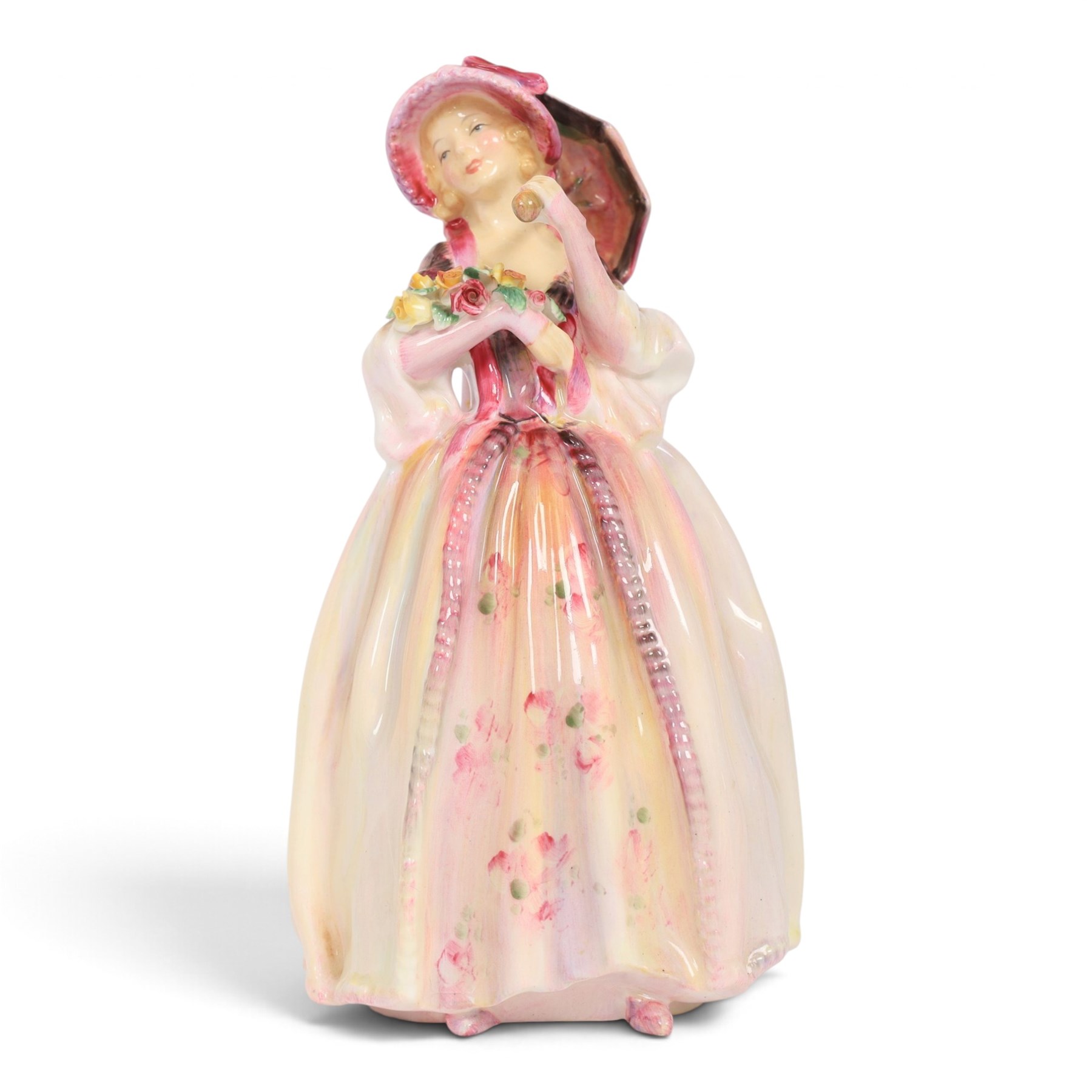 Four Royal Doulton figures, comprising Veronica HN1517, June HN2027, Easter Day HN2039, Springflowers HN1807