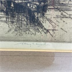Albany E Howarth (British 1872-1936): Micklegate York, etching signed in pencil 38cm x 30cm
