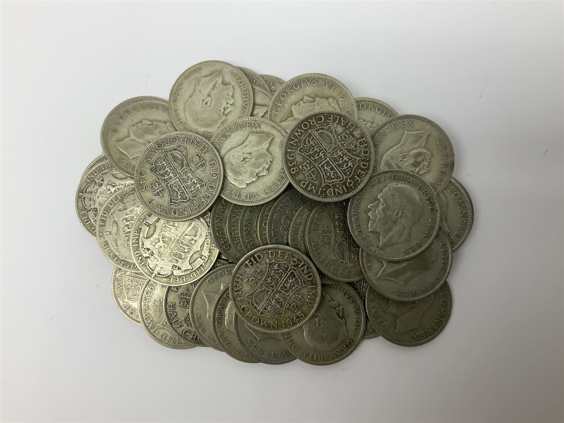 Approximately 650 grams of Great British pre 1947 silver halfcrown coins
