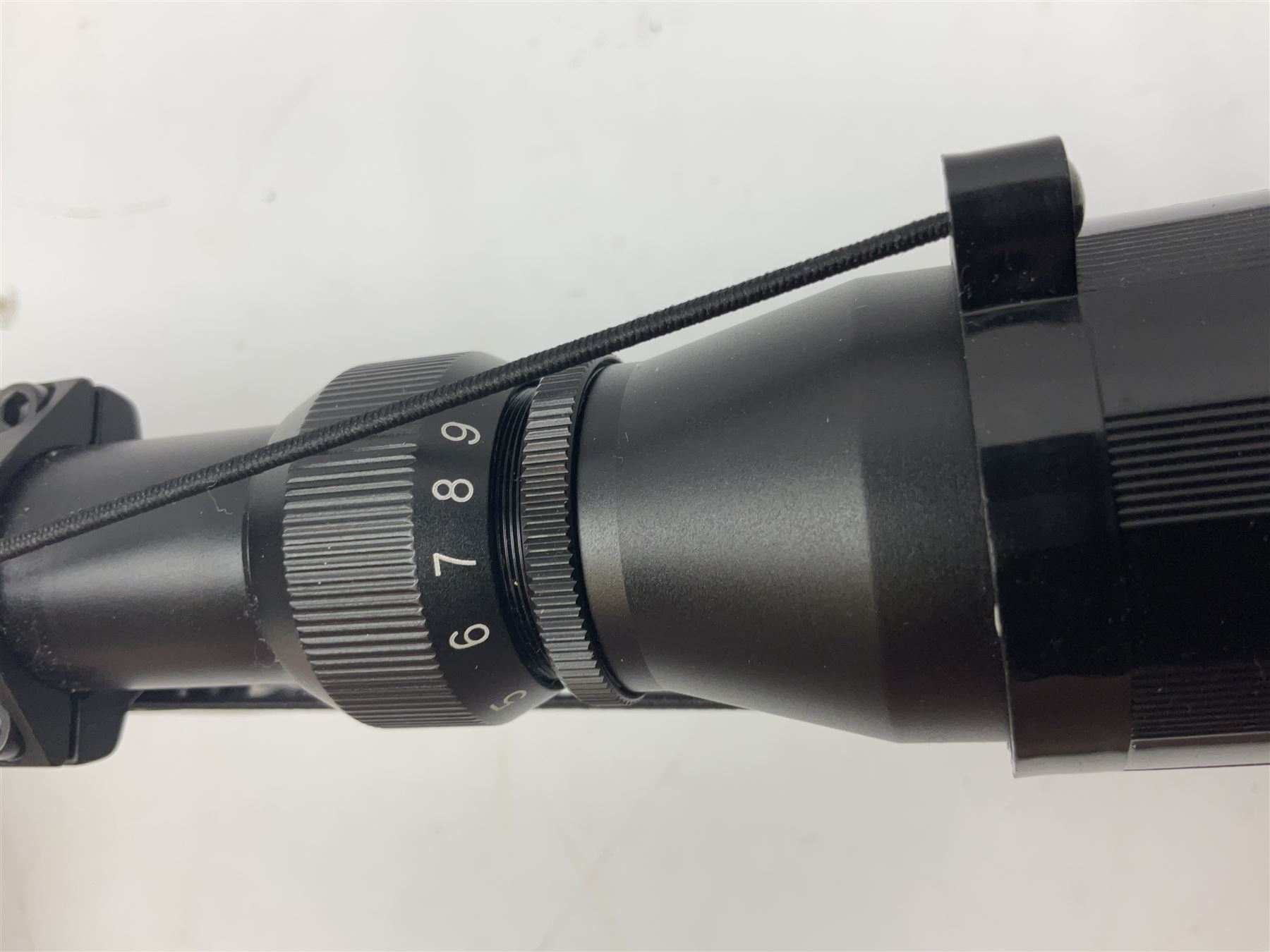 Crosman Air Guns Model 2250B .22 CO2 air rifle, with sound moderator, VLife 3-9 x 40 telescopic sight and Model 1399 Custom skeleton stock, serial no.700B25270, L91cm; with quantity of CO2 gas canisters, 